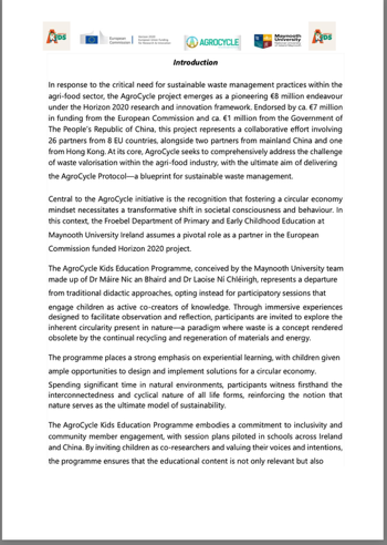 AgroCycle Kids Education Programme